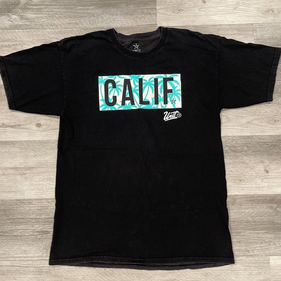 Unit CALIF Men's Black T-Shirt - Size Large - Picture 1 of 4
